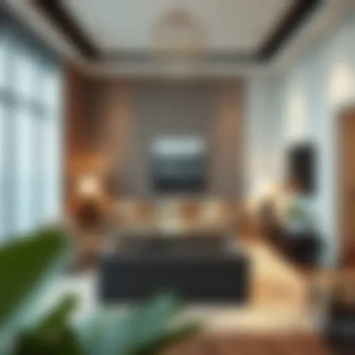 Elegant one BHK living room with modern decor