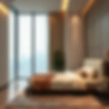 Tranquil Bedroom in One BHK Tranquil bedroom interior of a one BHK home
