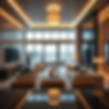 Interior Luxury in Marina Houses Luxurious interior of a marina house showcasing modern living