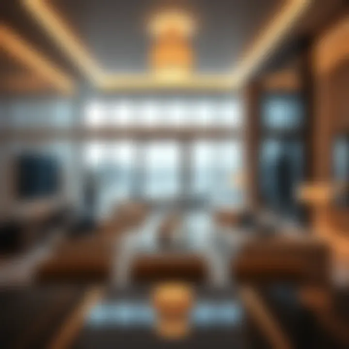 Interior Luxury in Marina Houses Luxurious interior of a marina house showcasing modern living