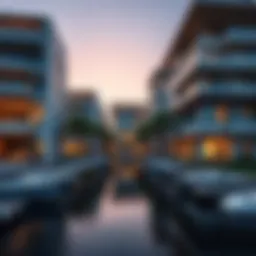 Stunning architectural design of a marina house in Dubai