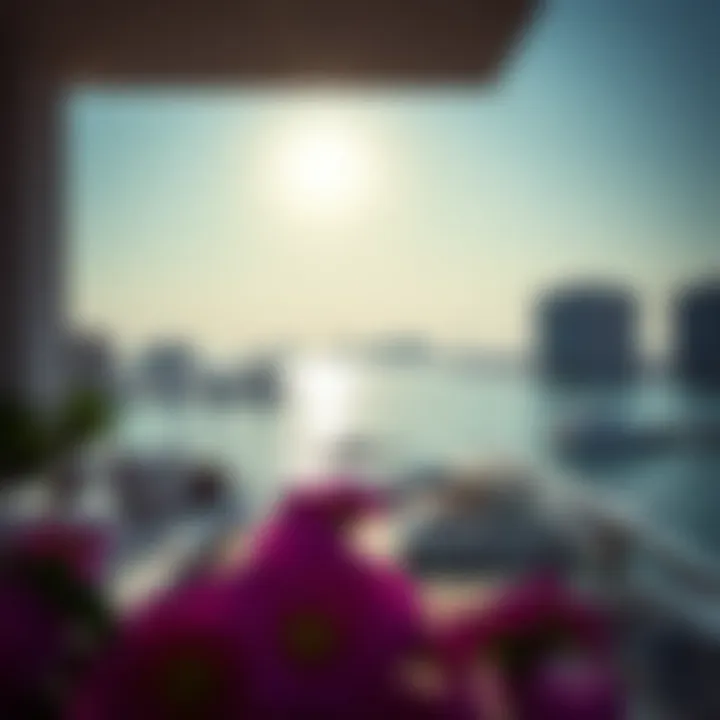 Breathtaking Waterfront Views Serene waterfront view from a marina house balcony