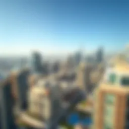 Aerial view of Dubai skyline showcasing luxury properties