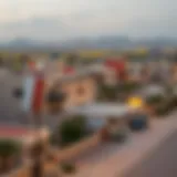 Overview of Mussafah's Worker Village showcasing housing developments