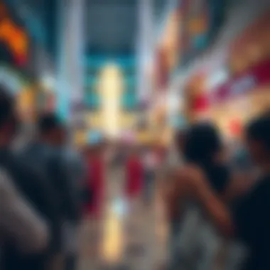 Crowd enjoying events at Yas Mall