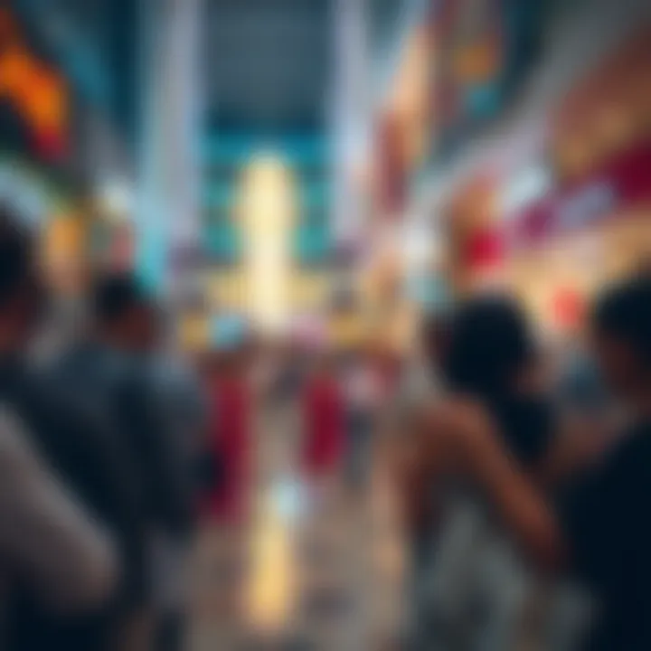 Crowd enjoying events at Yas Mall